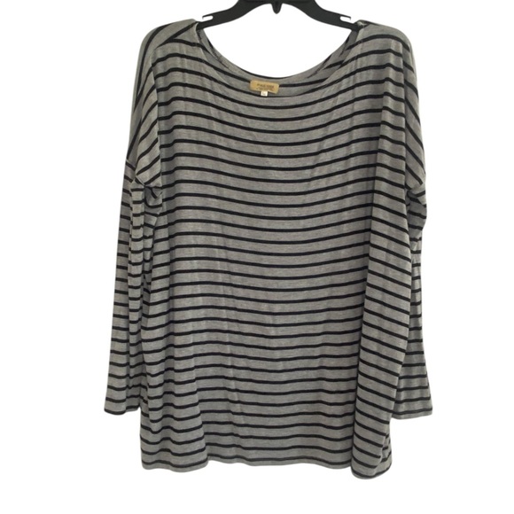 Piko 1988 Long Sleeve Striped Grey & Black Dolman Shirt - Picture 1 of 9